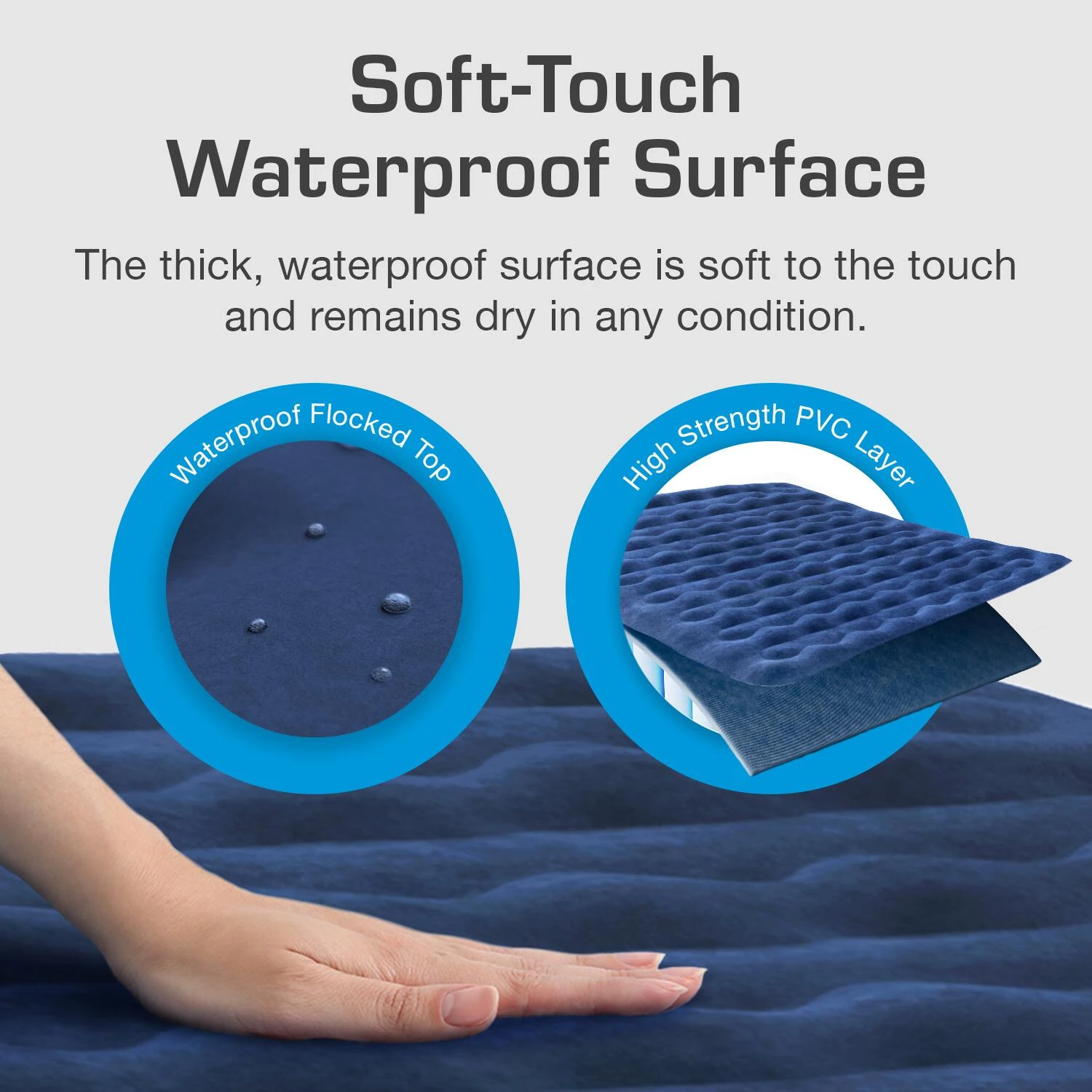 Single Camping Air Bed – Navy/White 5 Single Camping Air Bed – Navy/White - Image 5