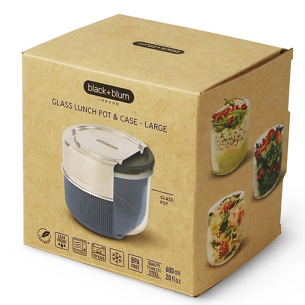 Black+Blum Glass Lunch Bowl 600ml Slate 4 Black+Blum Glass Lunch Bowl 600ml Slate - Image 4