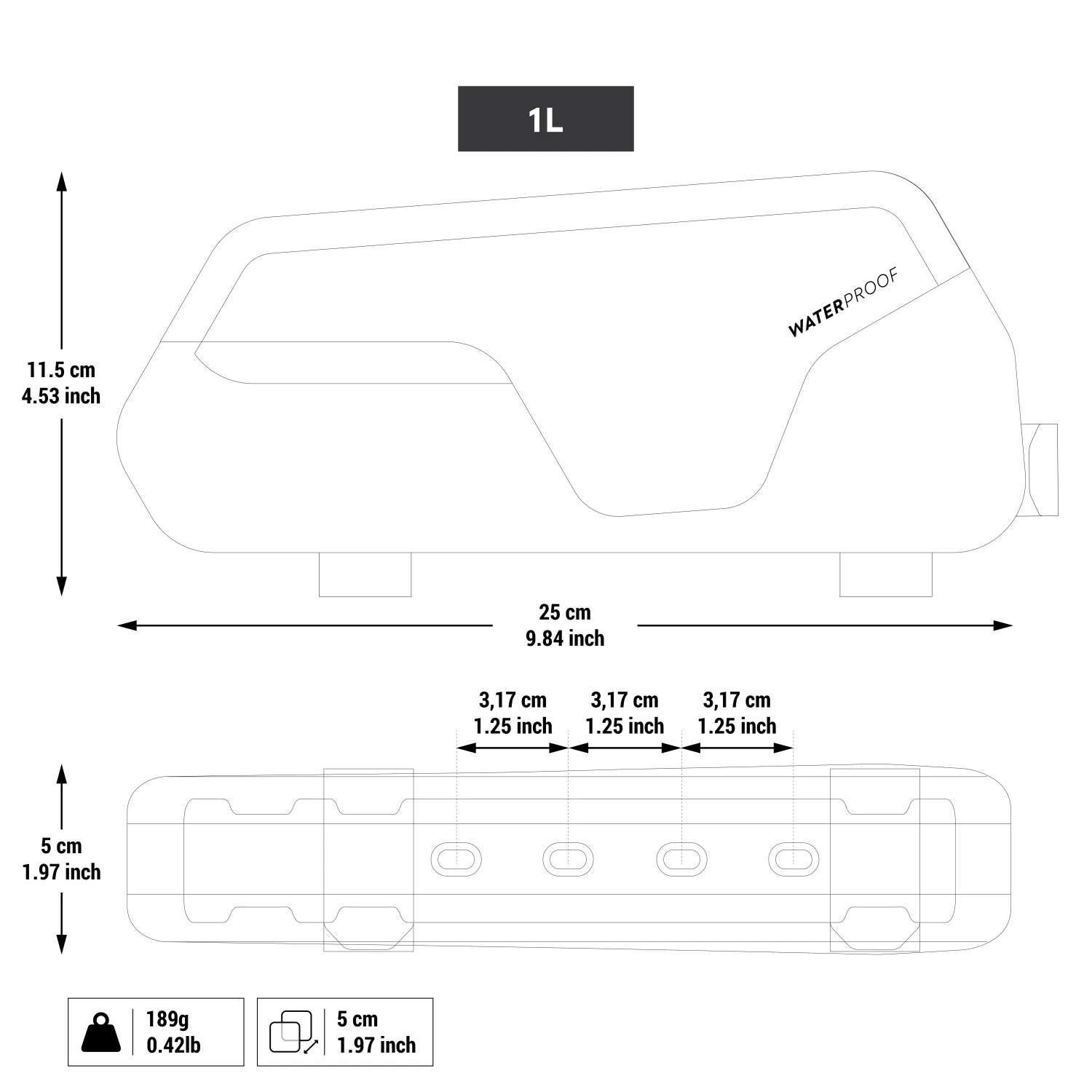 1L Bikepacking Waterproof Top Tube Bag Riverside 10 1L Bikepacking Waterproof Top Tube Bag Riverside - Image 10