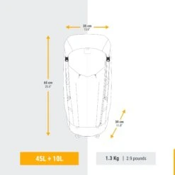 Women’s Ultralight Trekking Backpack 45+10 L -Outdoor Camping Store k89aa17a85440973a5bdeb2cf73a86143