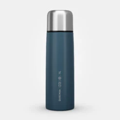Quechua Stainless Steel Insulated Hiking Bottle 1 L Blue -Outdoor Camping Store kaacc1d78eb48b40e1eb7de8d05fa6d15
