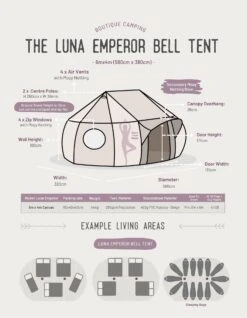 Luna Emperor Bell Tent 9 Luna Emperor Bell Tent -Outdoor Camping Store kbe4402828513e30b81ff2f4a55b5bfc3