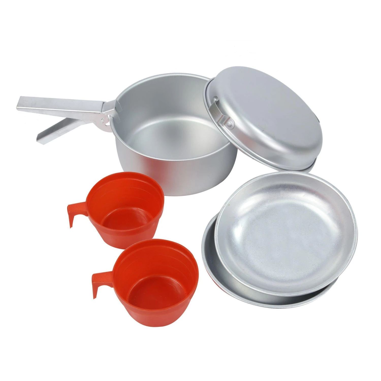 Regatta 2 Person Aluminium Cook Set (Silver/Red) 1 Regatta 2 Person Aluminium Cook Set (Silver/Red)